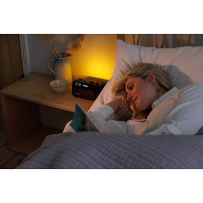 Pure Moment Charge Alarm Clock Radio with Wireless Charging - Black