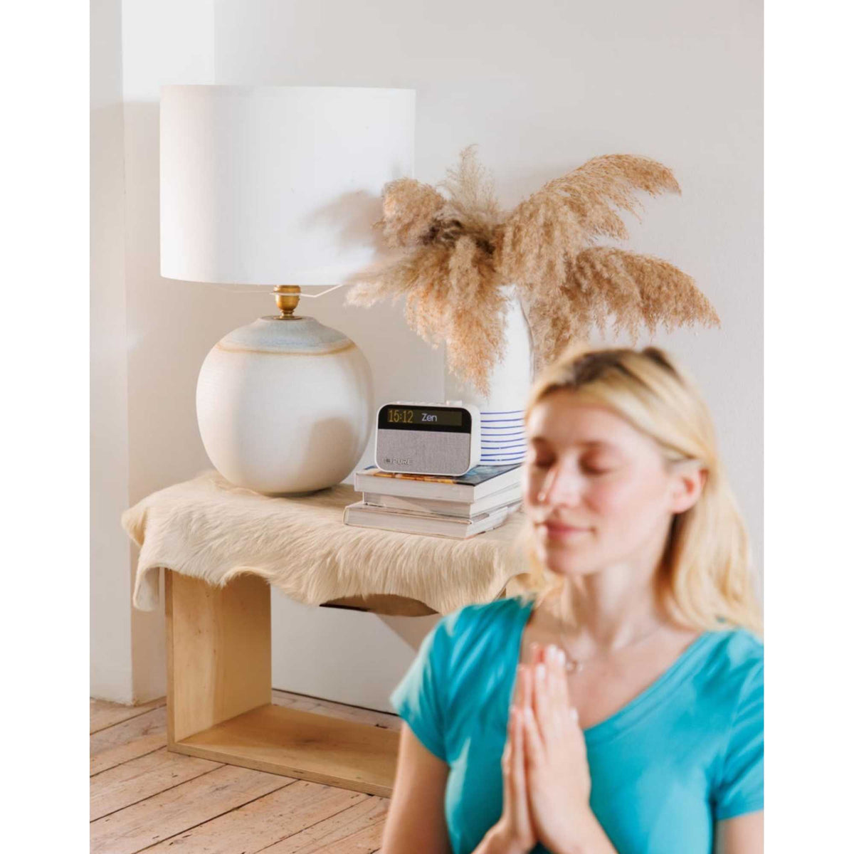 Pure MOMENT Alarm Clock Radio with DAB+ & Bluetooth - White
