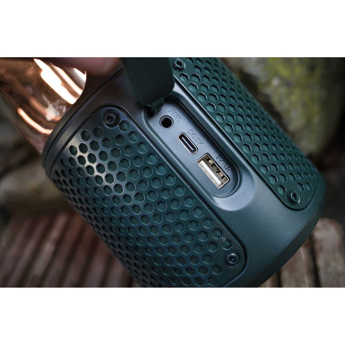 Pure Woodland Glow Waterproof Speaker & LED Lamp
