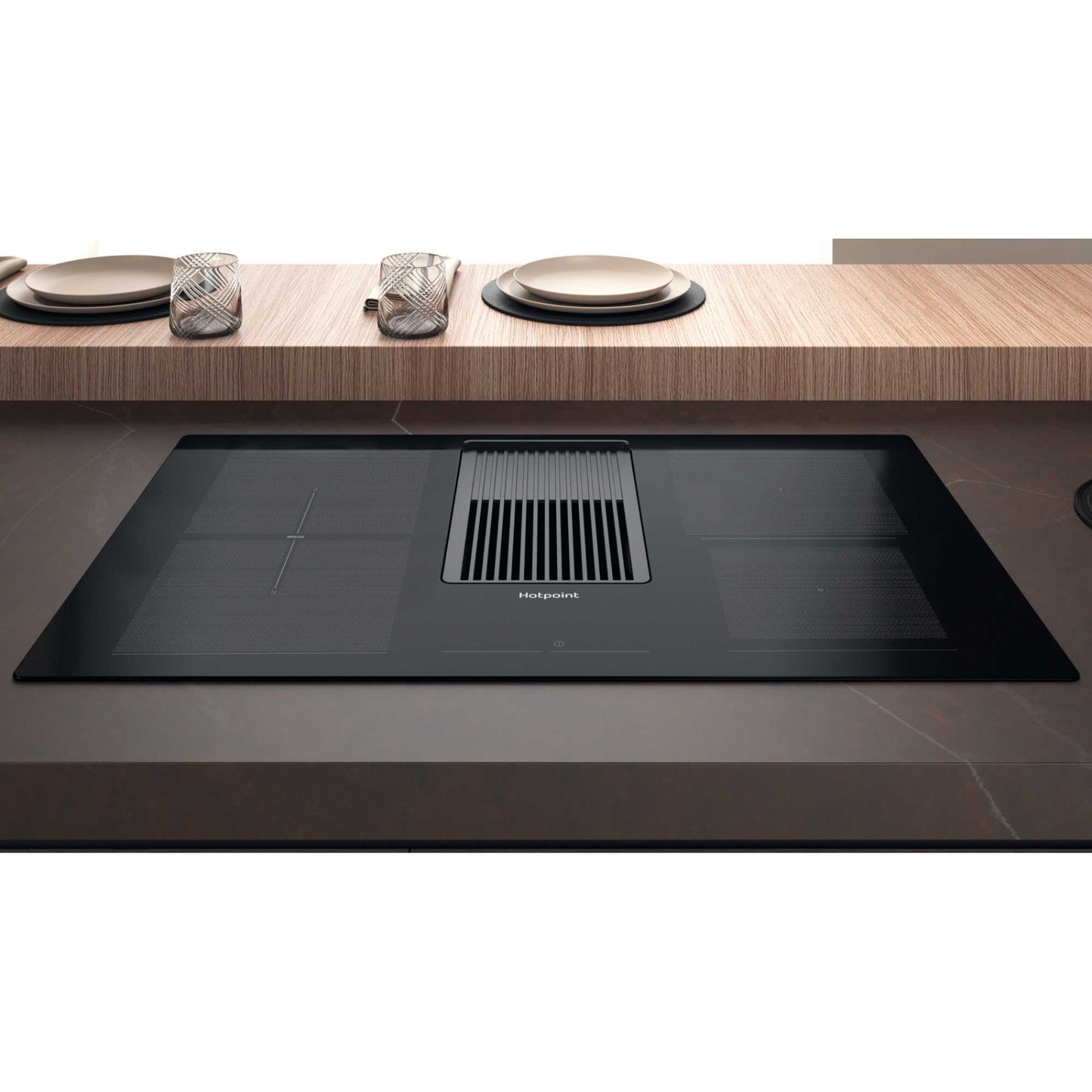 Hotpoint PVH92BUK 83cm 4 Burner Vented Induction Hob - Black