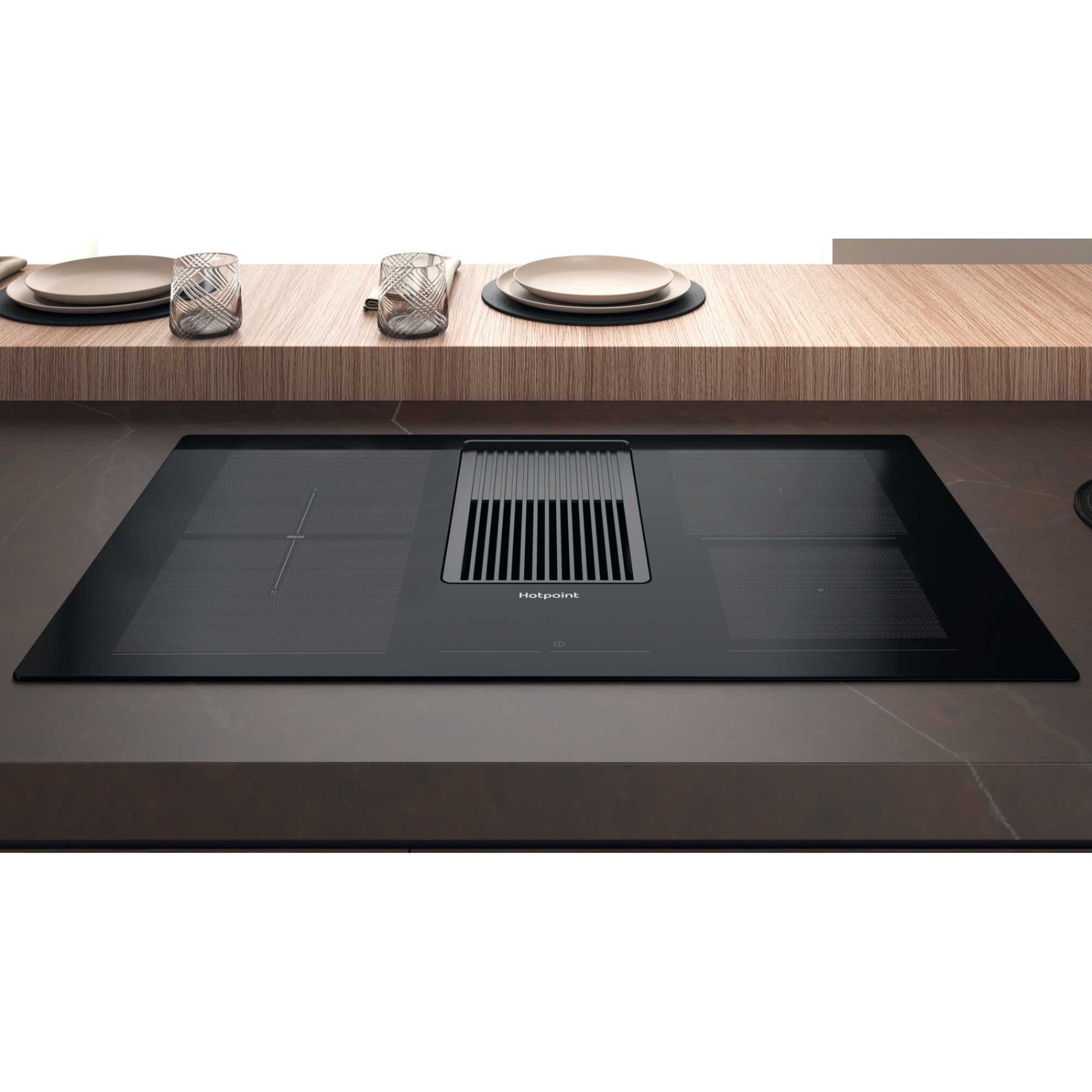 Hotpoint PVH92BUK 83cm 4 Burner Vented Induction Hob - Black