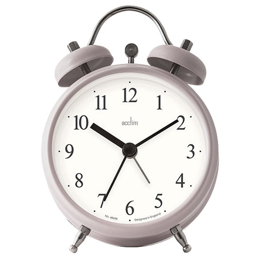 (DNO) HAVEN FAUX BELL ALARM CLOCK MOCHA, FAUX