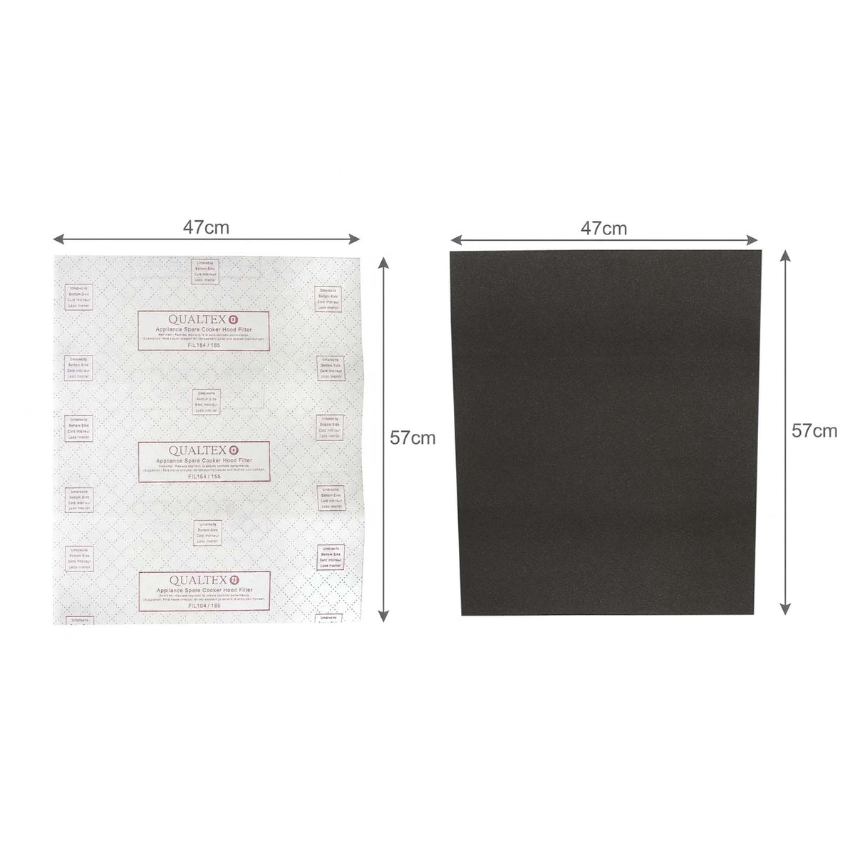 Cooker Hood Filter (Kit) - Cut To Size - Contains x2 Grease Filters and x2 Charcoal