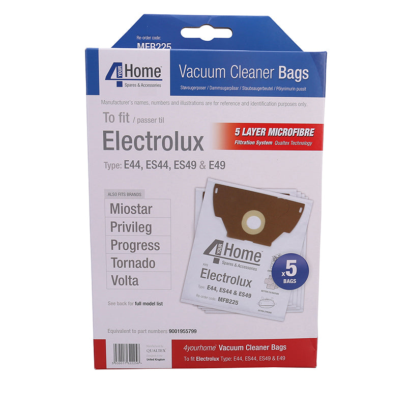 Electrolux Vacuum Cleaner Microfibre Bag - E44 (Pack of 5)