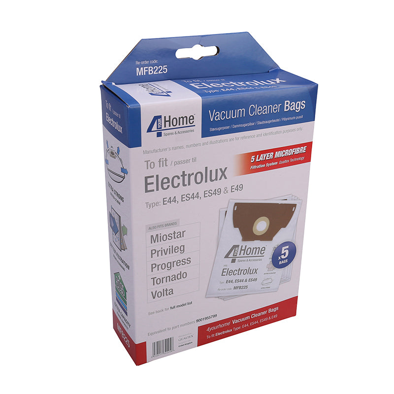 Electrolux Vacuum Cleaner Microfibre Bag - E44 (Pack of 5)
