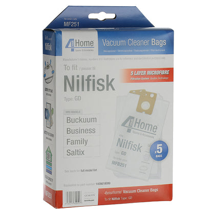 Nilfisk Vacuum Cleaner Microfibre Bag (Pack of 5)