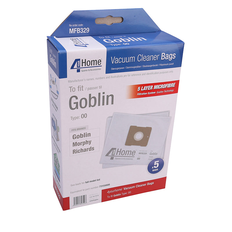 Goblin Vacuum Cleaner Microfibre Bag (Pack of 5)