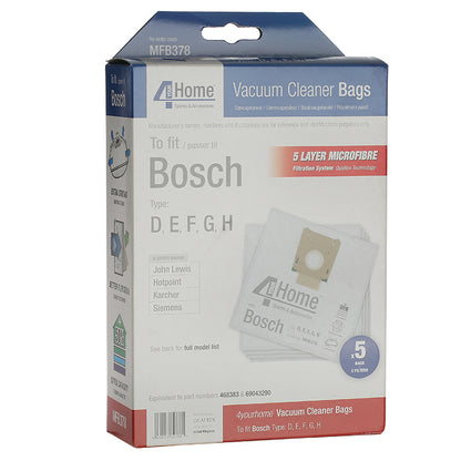Bosch Vacuum Cleaner Microfibre Bag - 17000940 (Pack of 5)