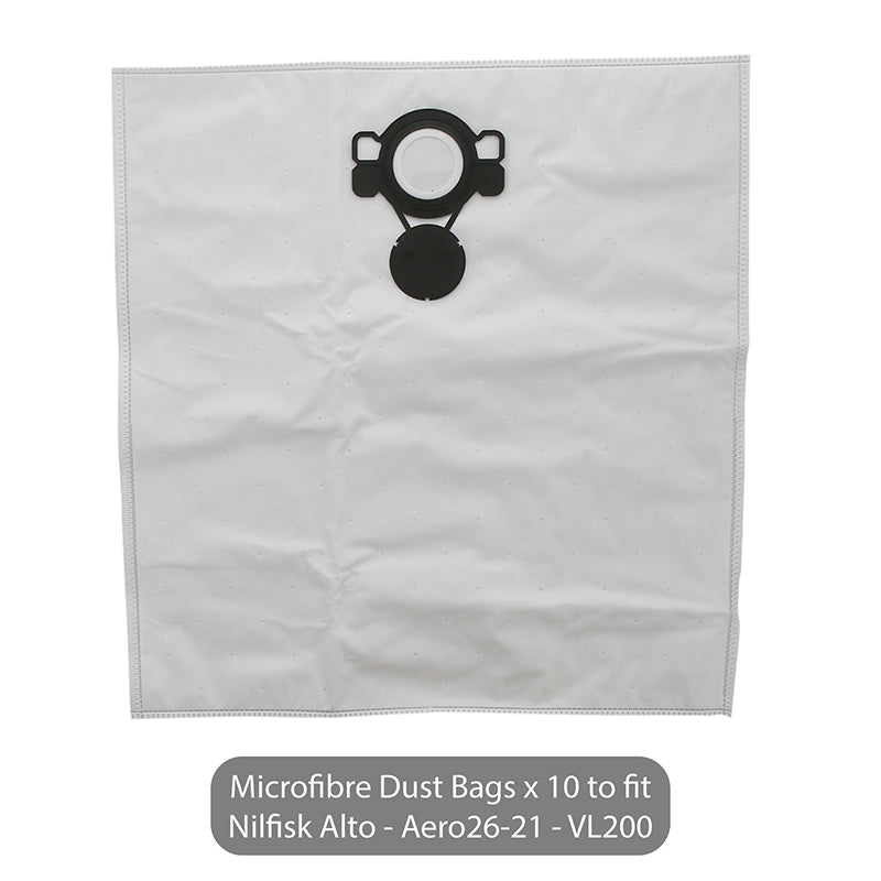 Nilfisk Vacuum Cleaner Microfibre Bags (Pack of 10) - Alto