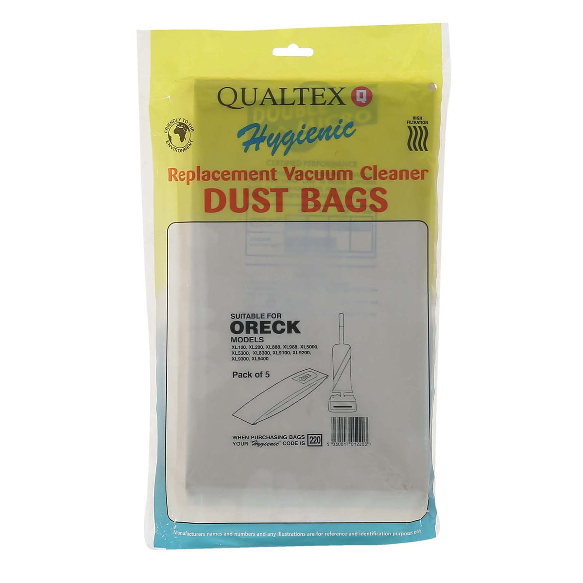 Paper Dust Bags Non Lock Type Oreck  X 5