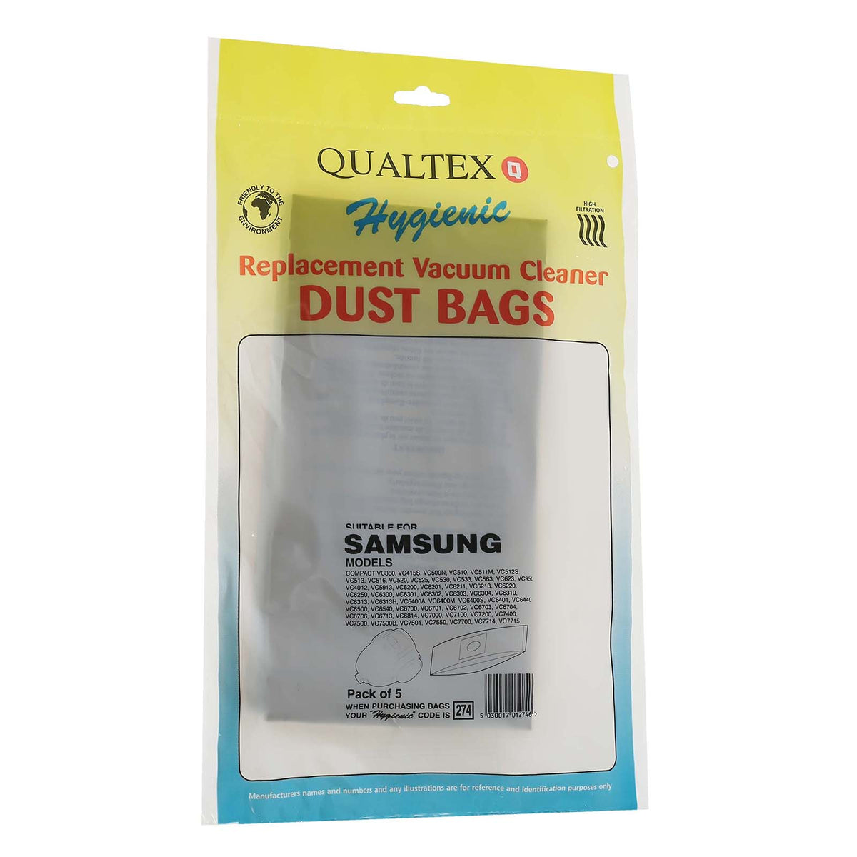 Samsung Vacuum Cleaner Paper Bag (Pack of 5)