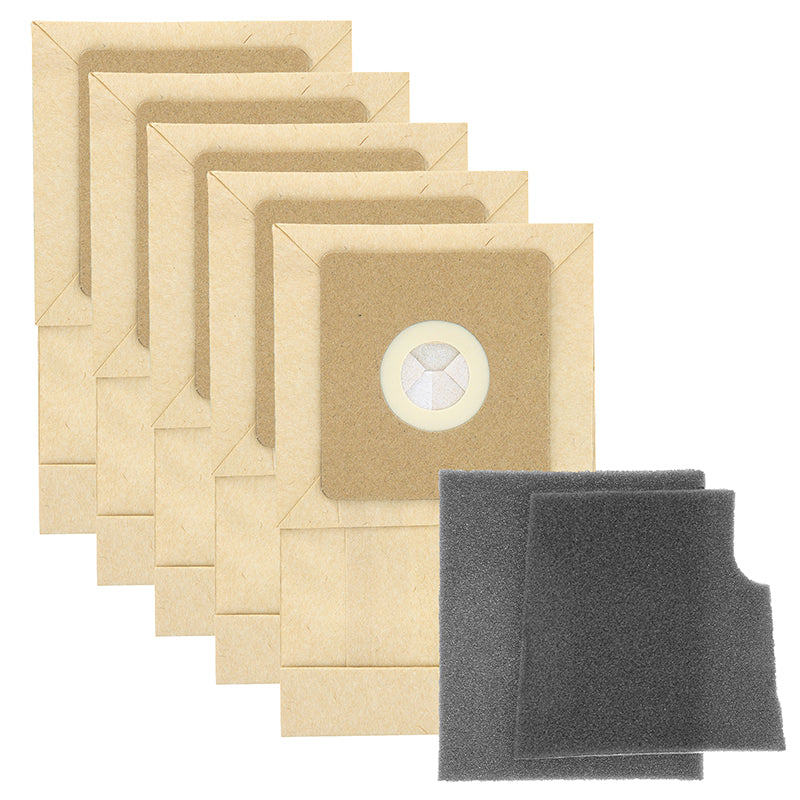 Tesco Vacuum Cleaner Paper Bag (Pack of 5 bags + 2 filters)