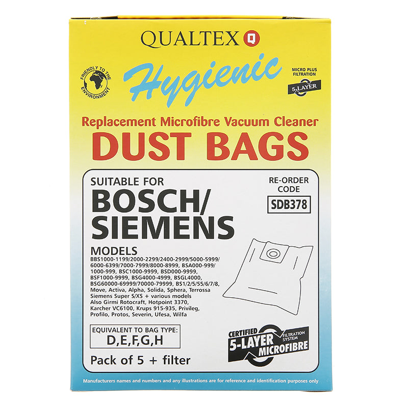 Vacuum Cleaner  Microfibre Bag (Pack of 5 Microfibre Bags + 2 filters) - 69043290