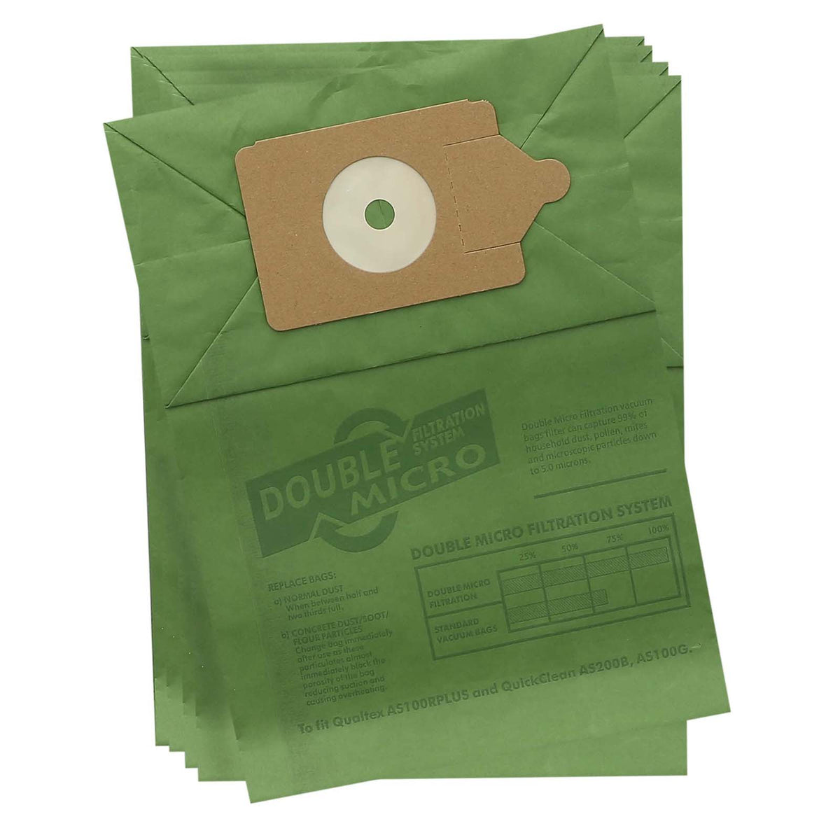 Vacuum Cleaner Paper Bag  (Pack of 5)  - Made To Fit Numatic Henry, Hetty, James, David, Harry, Basil Models - NVM1C
