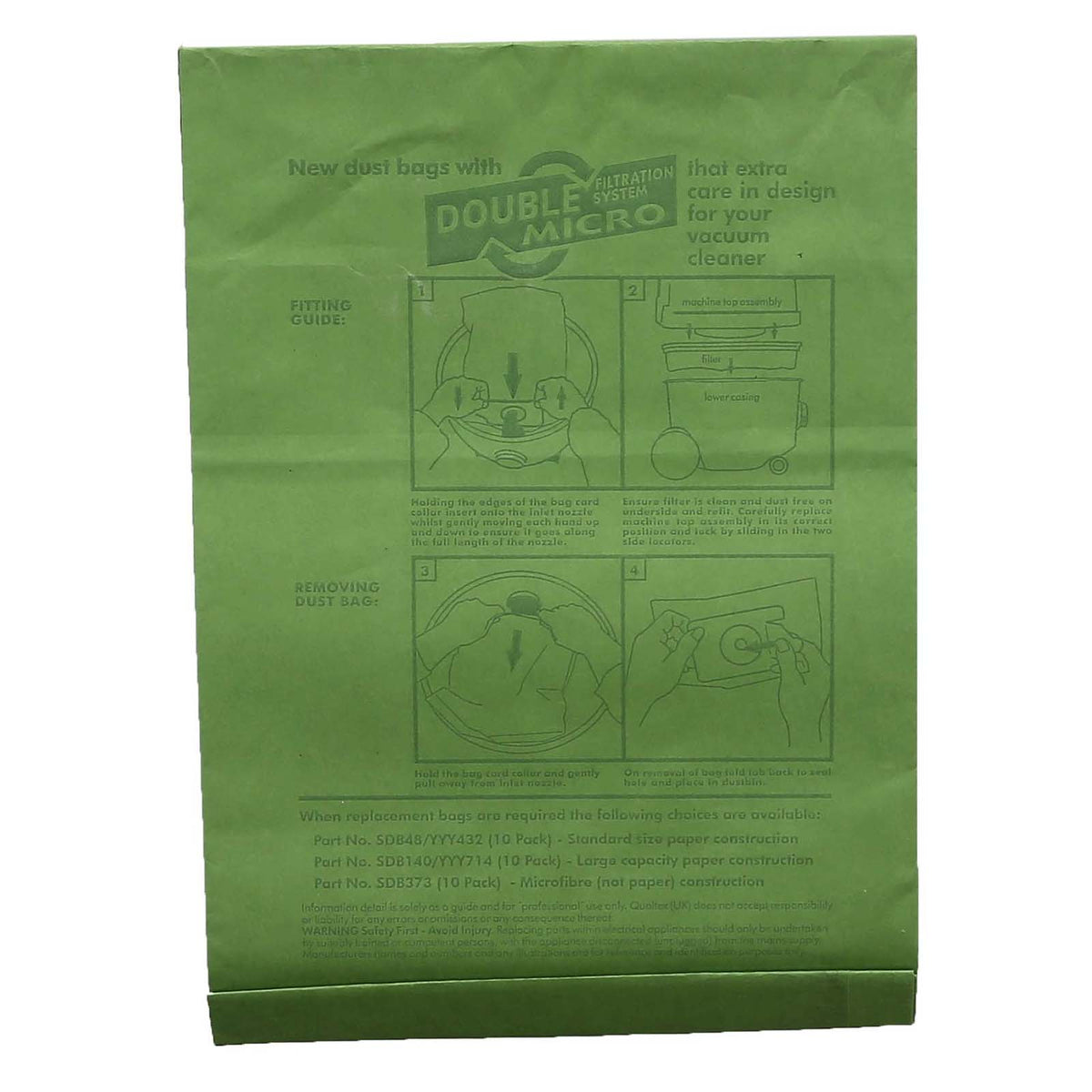 Vacuum Cleaner Paper Bag  (Pack of 5)  - Made To Fit Numatic Henry, Hetty, James, David, Harry, Basil Models - NVM1C
