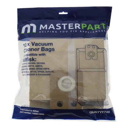 Nilfisk Vacuum Cleaner Paper Bag (Pack of 10) - GD1000/GDP2000/VP100/VP300/VP400