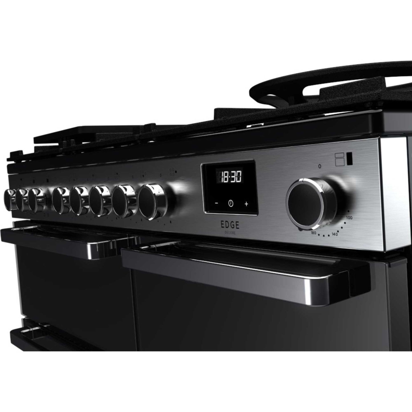 Rangemaster Edge Deluxe 100 100cm Dual Fuel Range Cooker - EDDL100DFGBLK/CM1