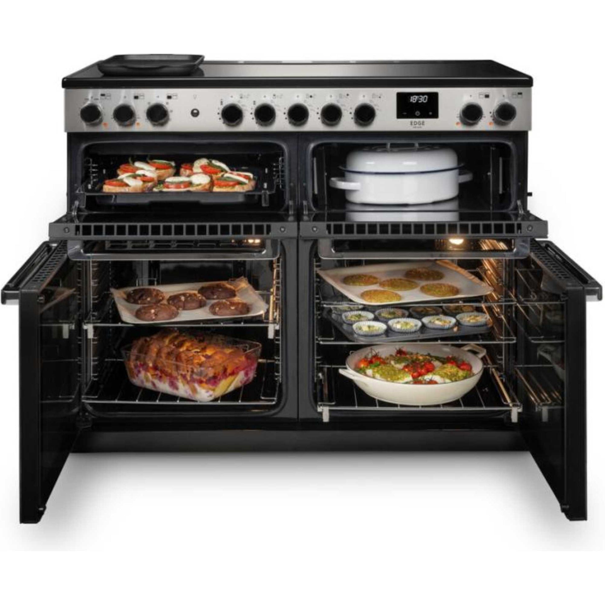 Rangemaster Edge Deluxe 100 100cm Electric Range Cooker - EDDL100EIGBLK/CM1