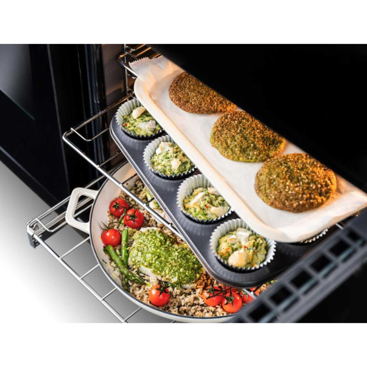 Rangemaster Edge Deluxe 100 100cm Electric Range Cooker - EDDL100EIGBLK/CM1