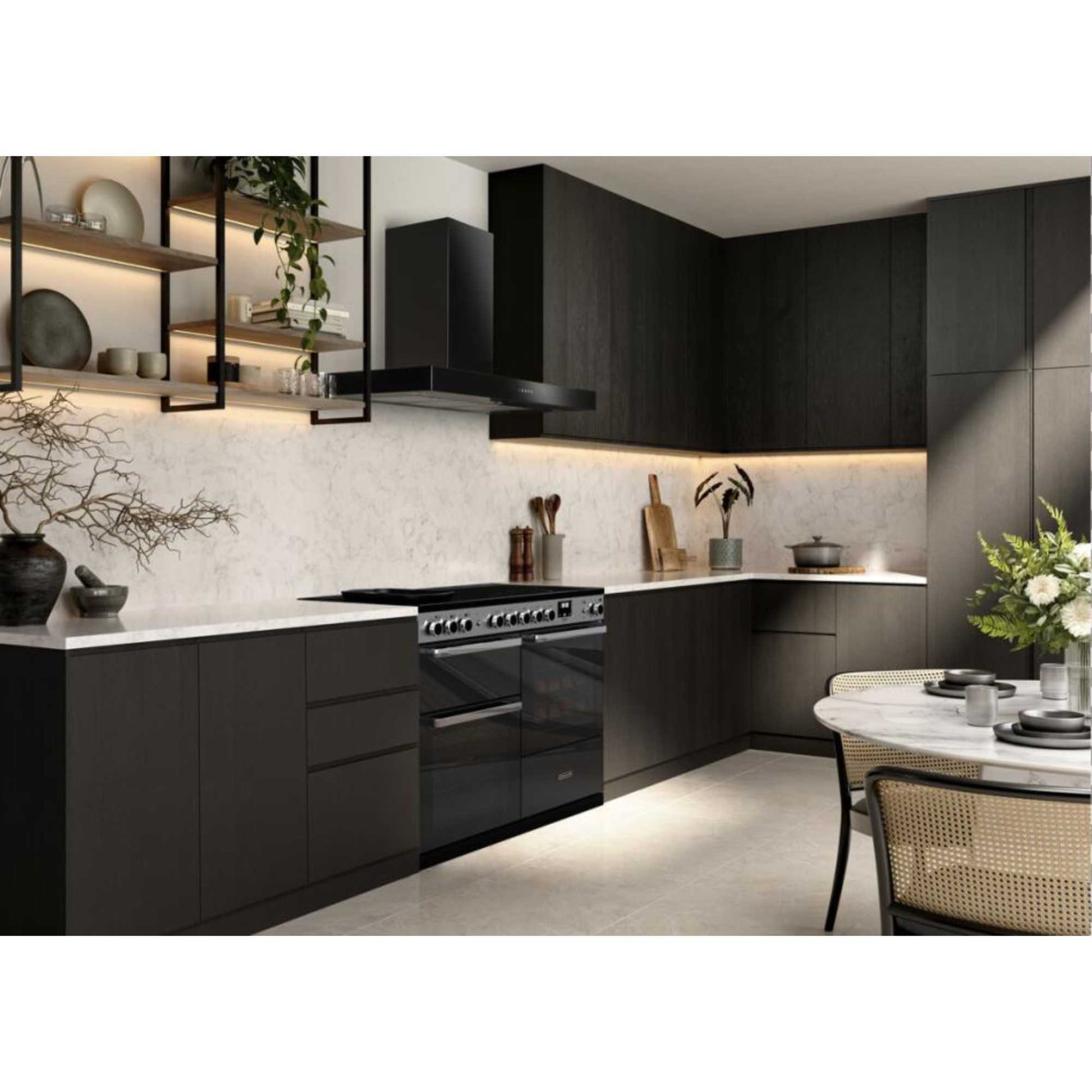 Rangemaster Edge Deluxe 100 100cm Electric Range Cooker - EDDL100EIGBLK/CM1