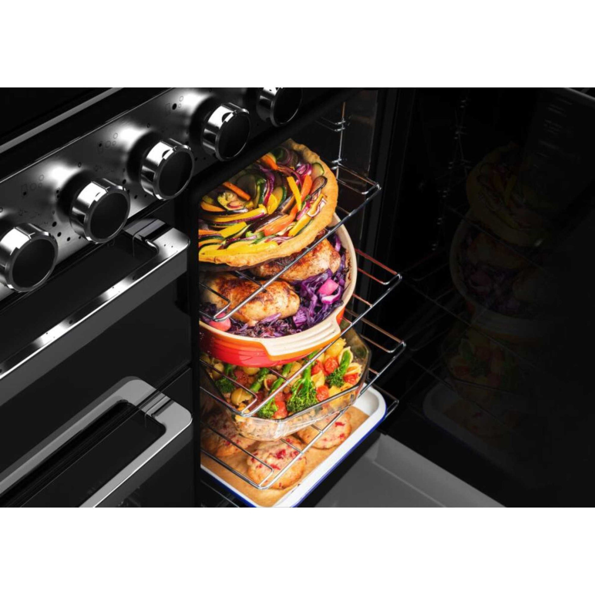 Rangemaster Edge Deluxe 100 100cm Electric Range Cooker - EDDL100EIGBLK/CM1