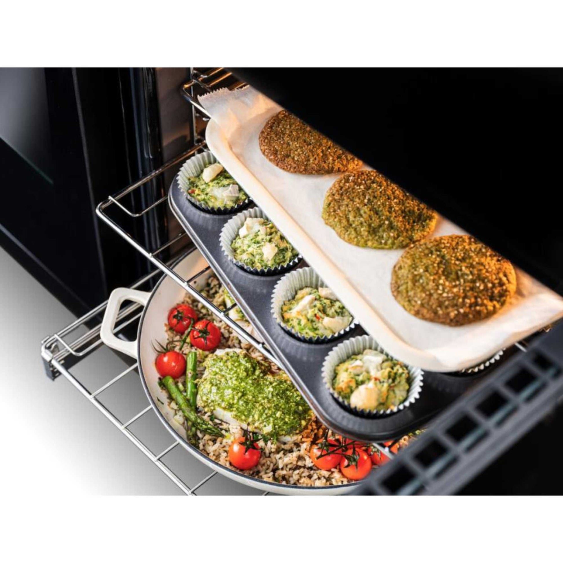Rangemaster Edge Deluxe 90 90cm Electric Range Cooker - EDDL90EIGBLK/CM1
