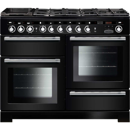 Rangemaster Encore Deluxe 110 110cm Dual Fuel Range Cooker - EDL110DFFBL/C