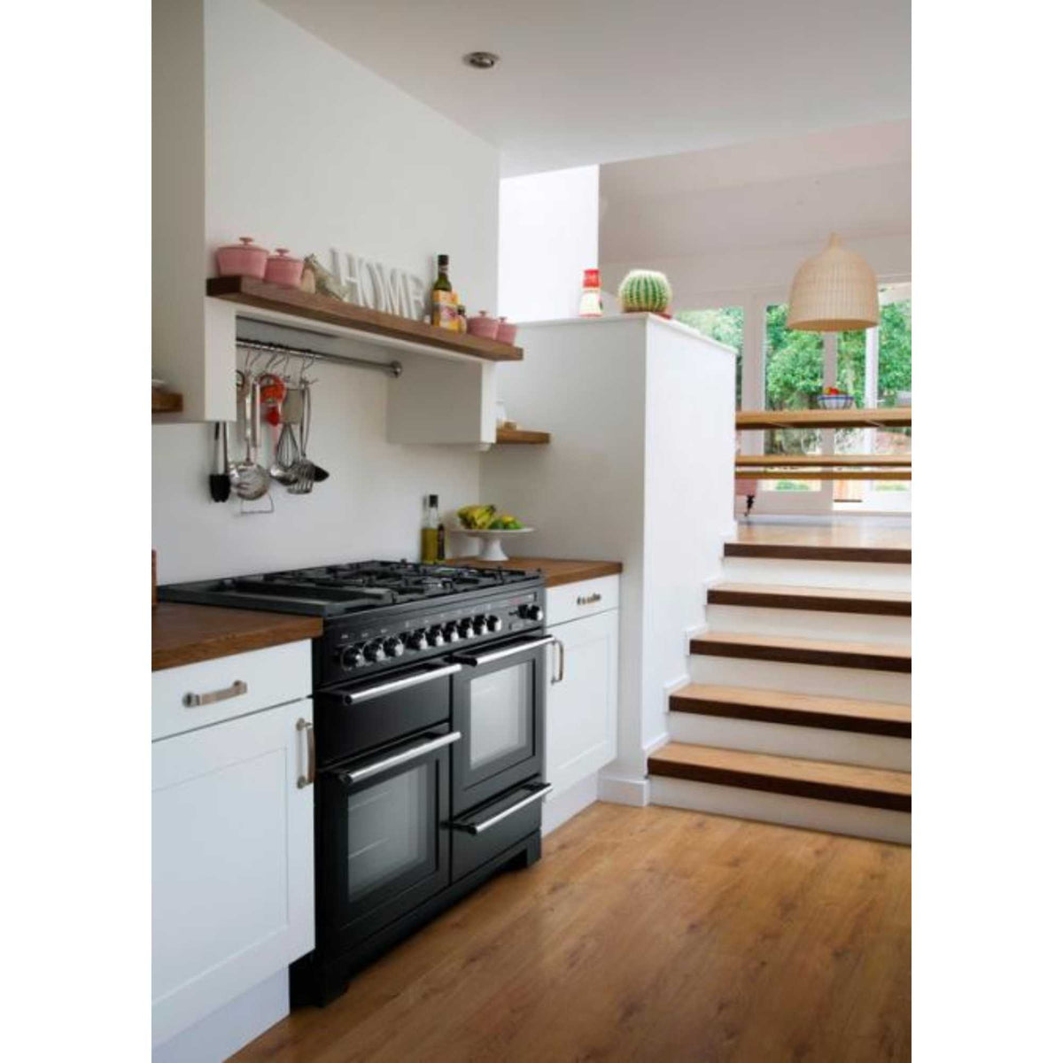 Rangemaster Encore Deluxe 110 110cm Dual Fuel Range Cooker - EDL110DFFBL/C