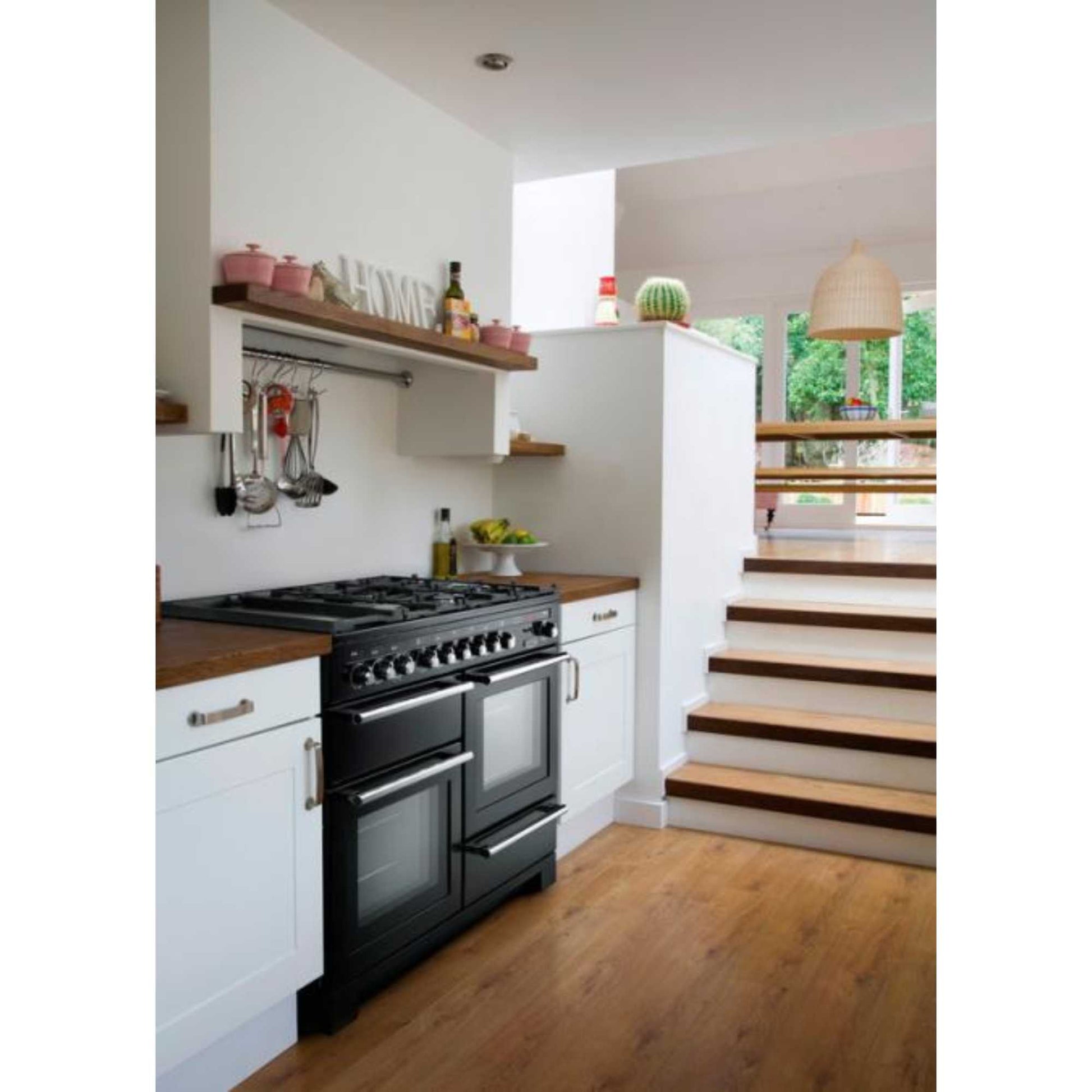 Rangemaster Encore Deluxe 110 110cm Dual Fuel Range Cooker - EDL110DFFBL/C