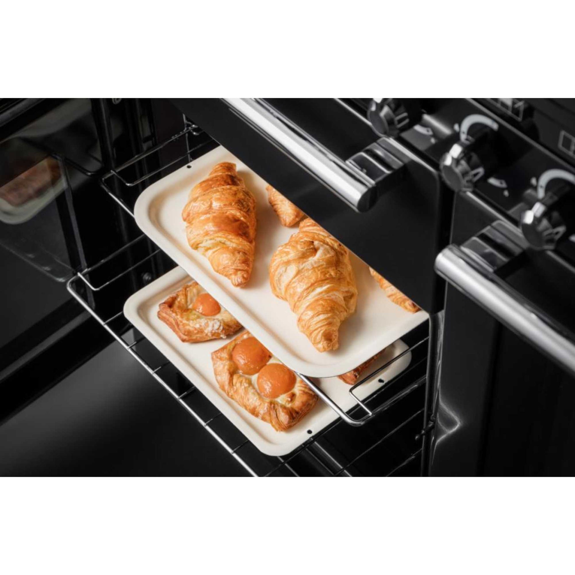 Rangemaster Encore Deluxe 110 110cm Dual Fuel Range Cooker - EDL110DFFBL/C