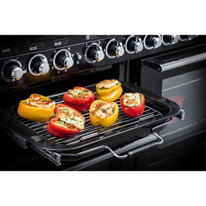 Rangemaster Encore Deluxe 110 110cm Dual Fuel Range Cooker - EDL110DFFBL/C