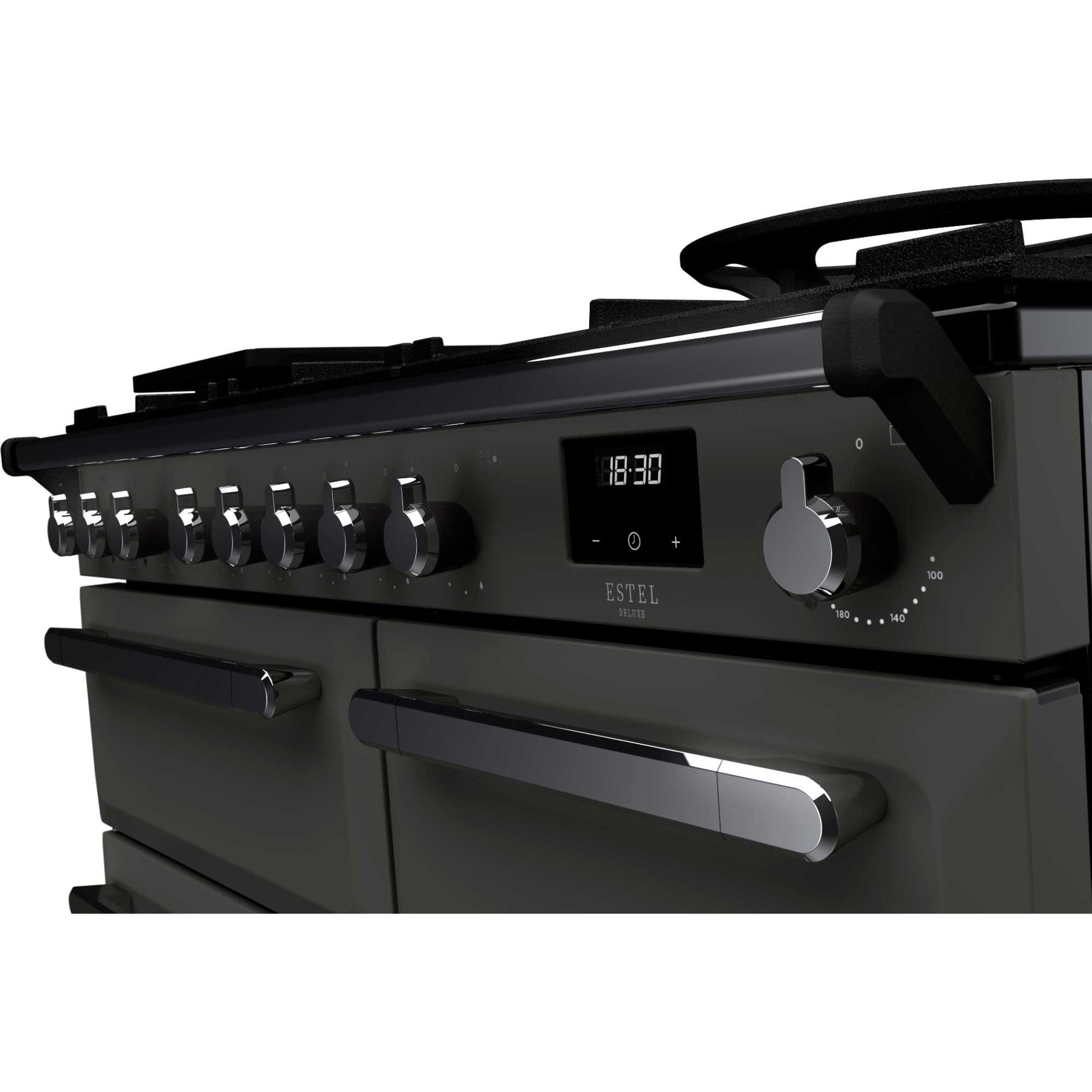 Rangemaster Estel Deluxe 100 100cm Dual Fuel Range Cooker - ESDL100DFPSLT/CM1