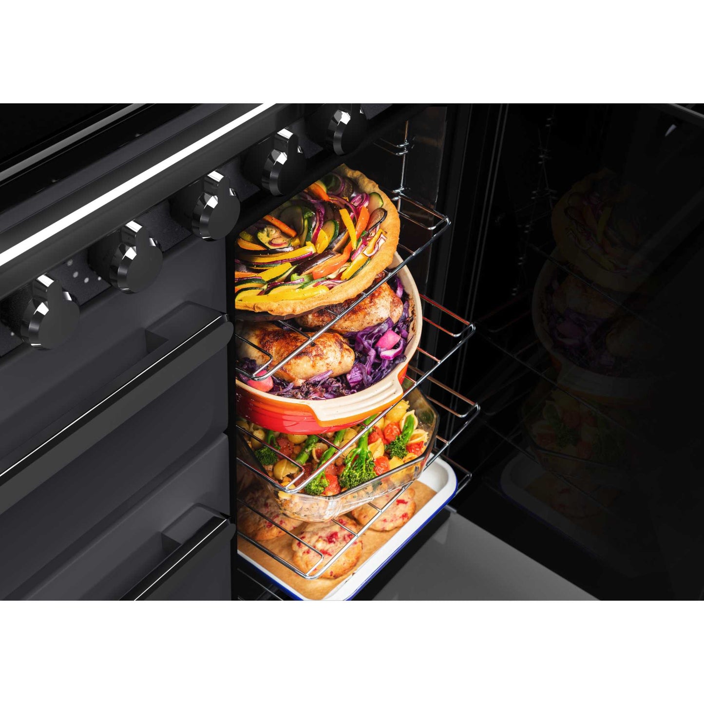 Rangemaster Estel Deluxe 100 100cm Dual Fuel Range Cooker - ESDL100DFPSLT/CM1