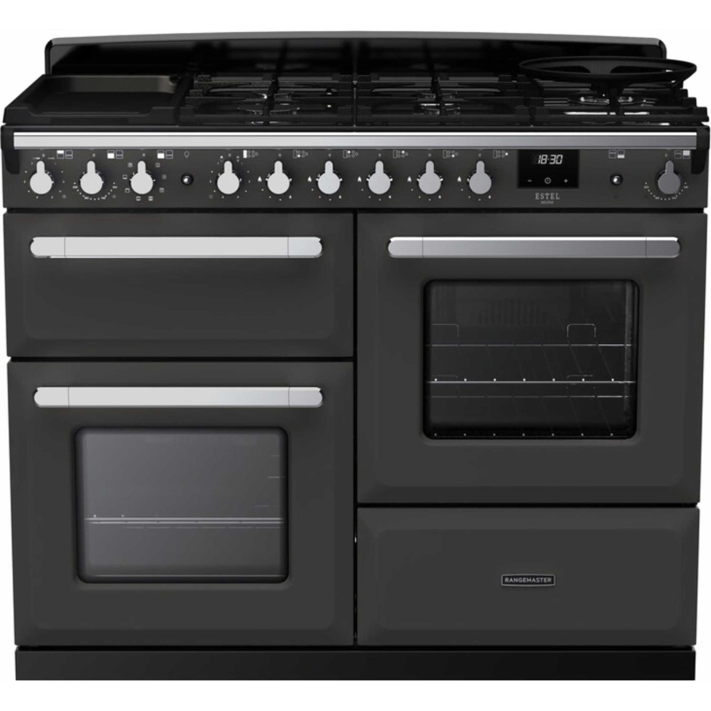 Rangemaster Estel Deluxe 110 110cm Dual Fuel Range Cooker - ESDLO110DFPSLT/CM1