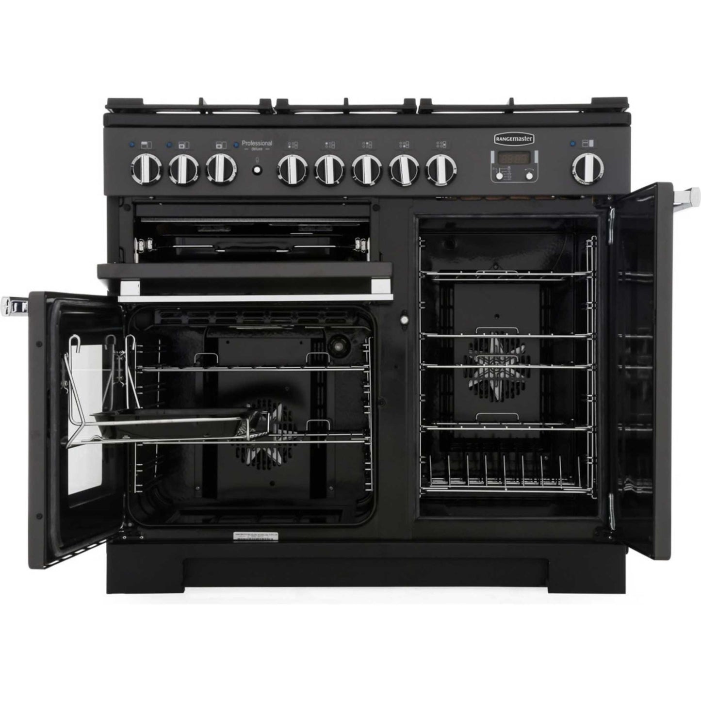 Rangemaster Professional Deluxe 100 100cm Dual Fuel Range Cooker - PDL100DFFSL/C