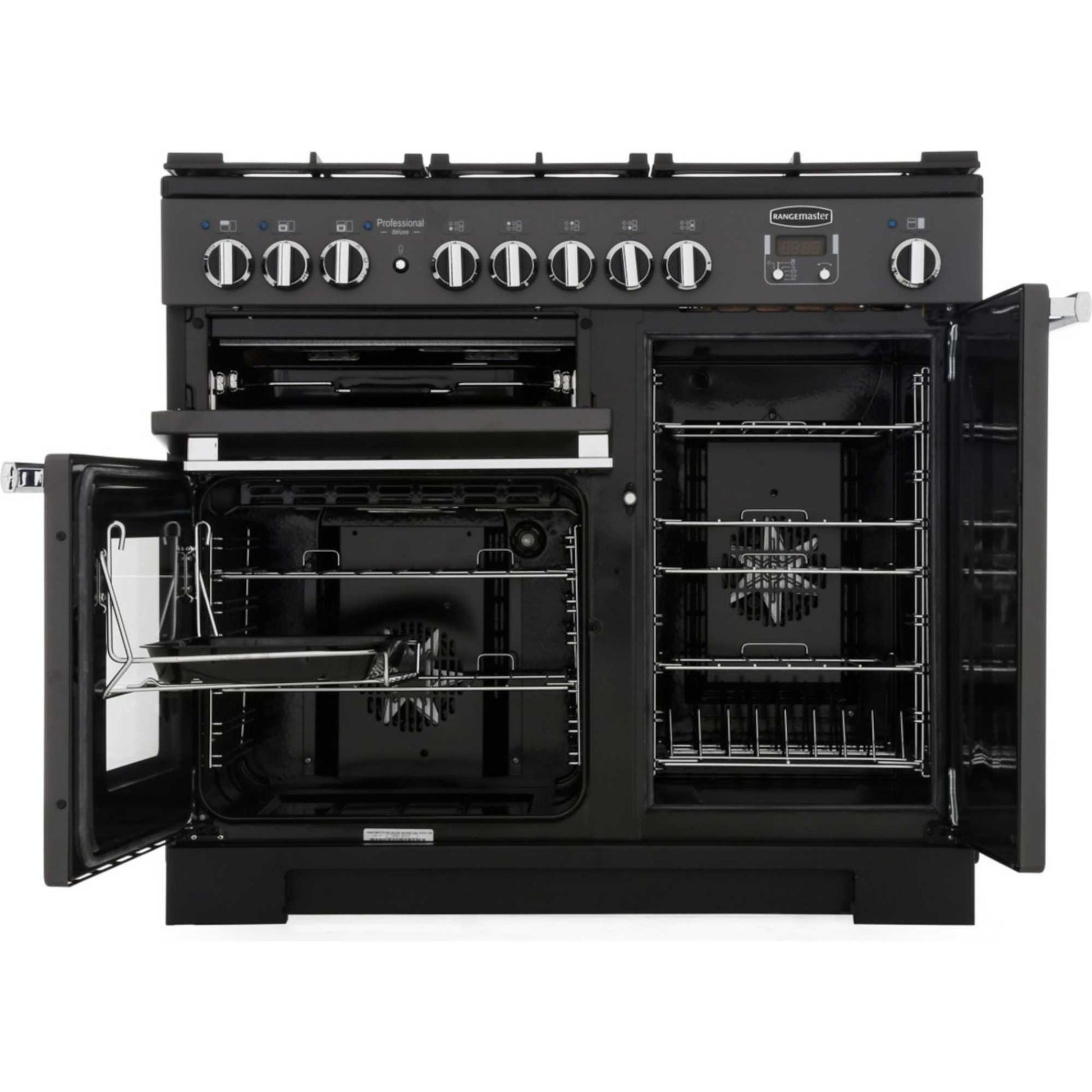 Rangemaster Professional Deluxe 100 100cm Dual Fuel Range Cooker - PDL100DFFSL/C