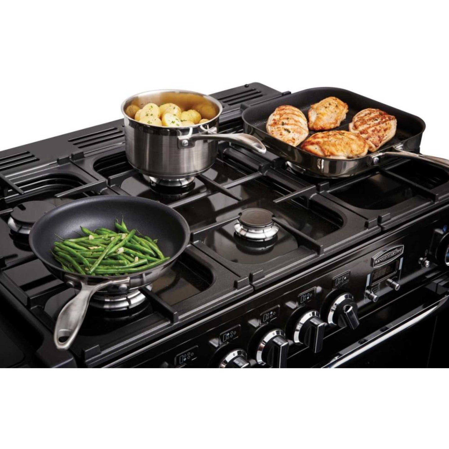 Rangemaster Professional Deluxe 100 100cm Dual Fuel Range Cooker - PDL100DFFSL/C