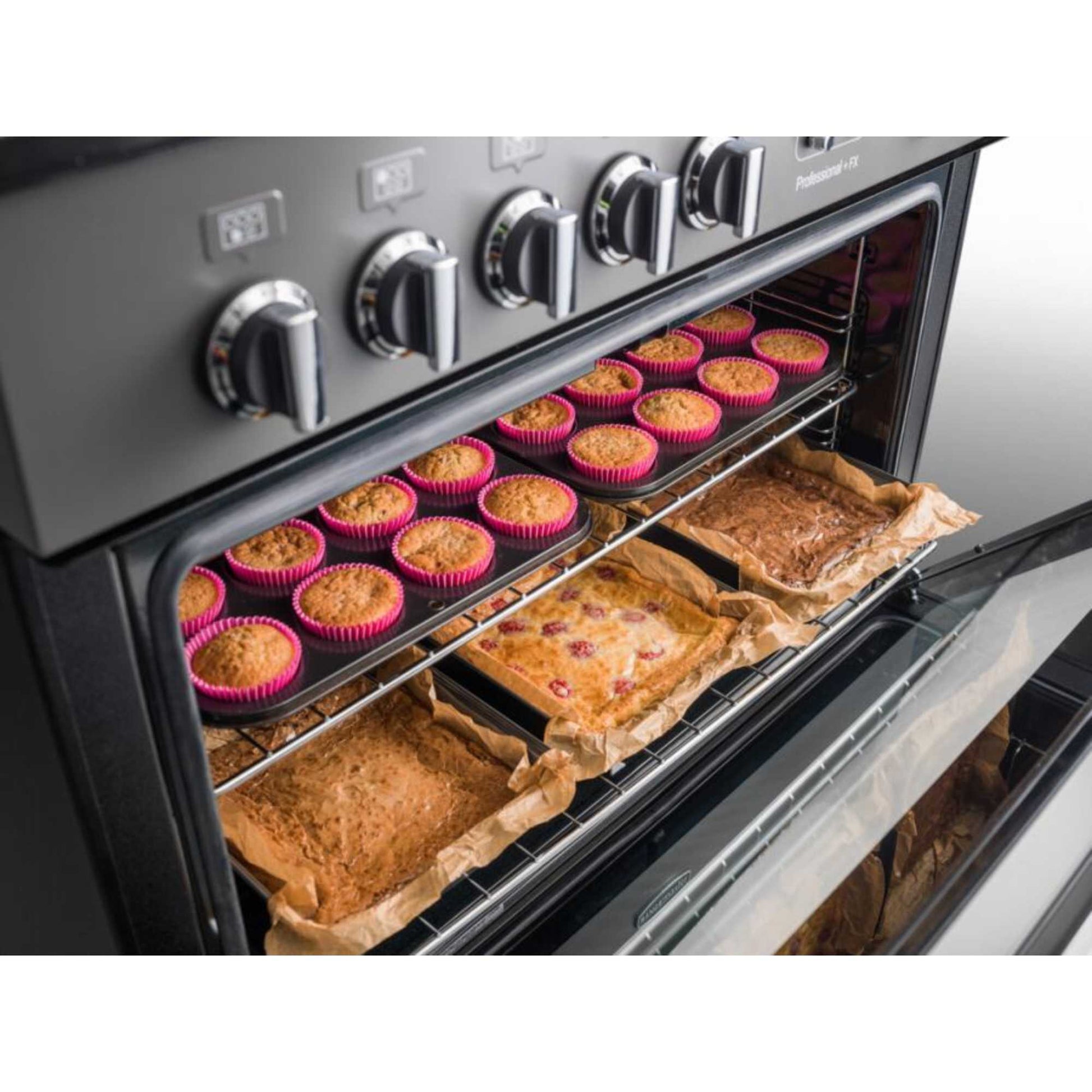 Rangemaster Professional+ FX 90 90cm Dual Fuel Range Cooker - PROP90FXDFFSS/C