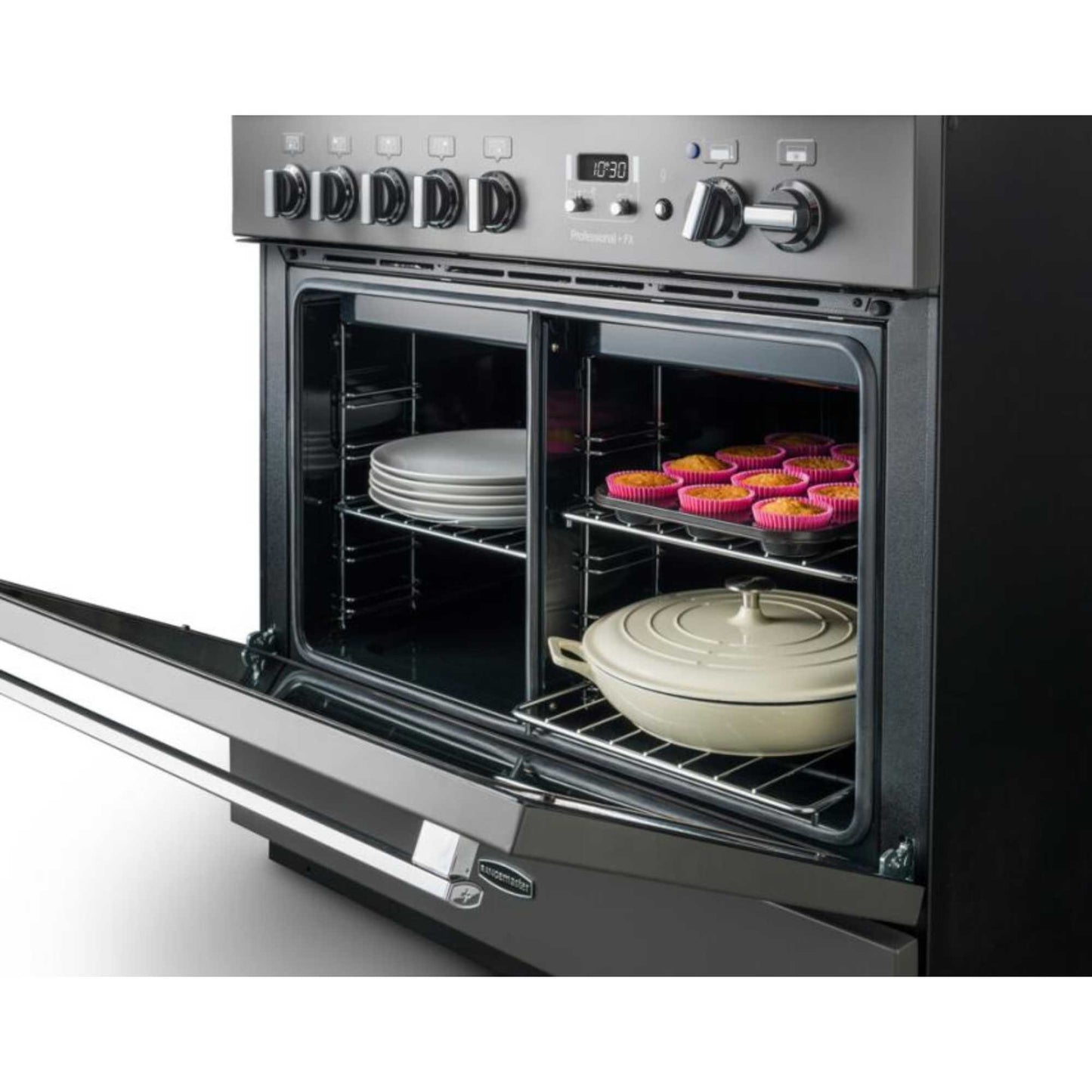 Rangemaster Professional+ FX 90 90cm Dual Fuel Range Cooker - PROP90FXDFFSS/C