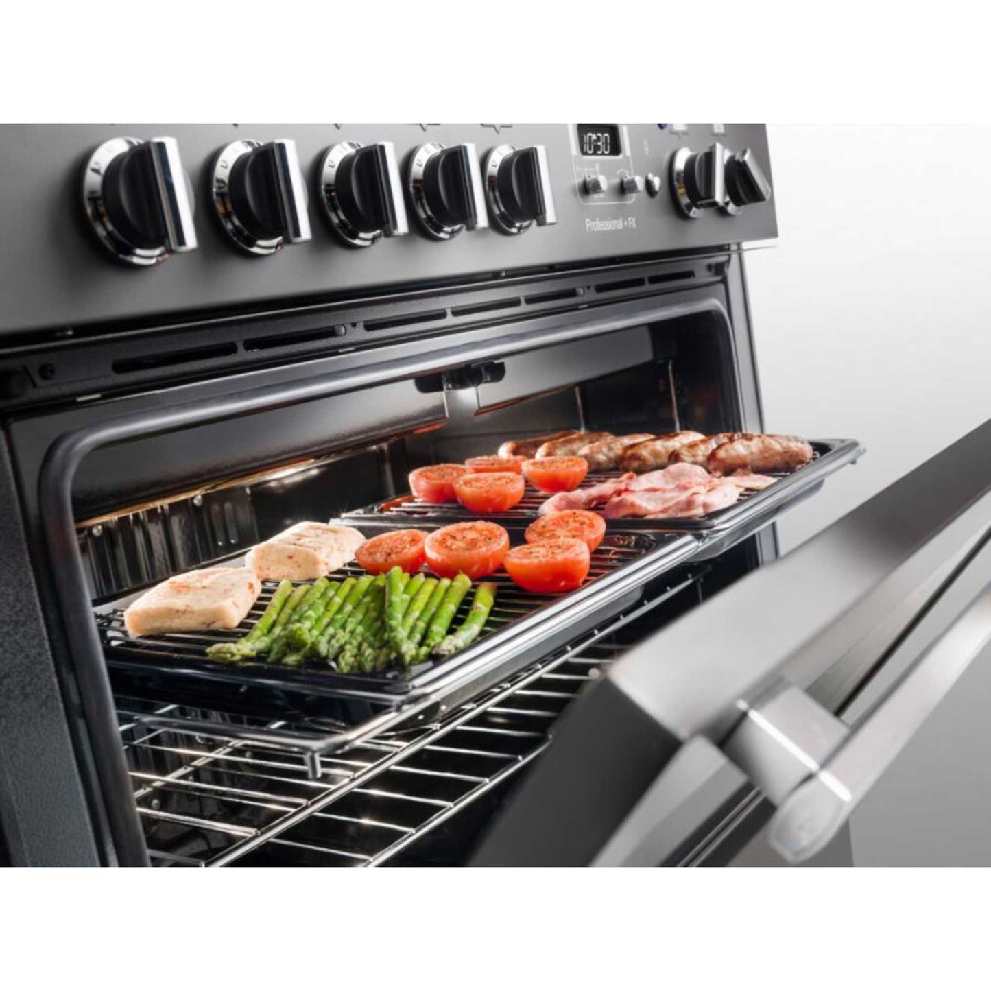 Rangemaster Professional+ FX 90 90cm Dual Fuel Range Cooker - PROP90FXDFFSS/C