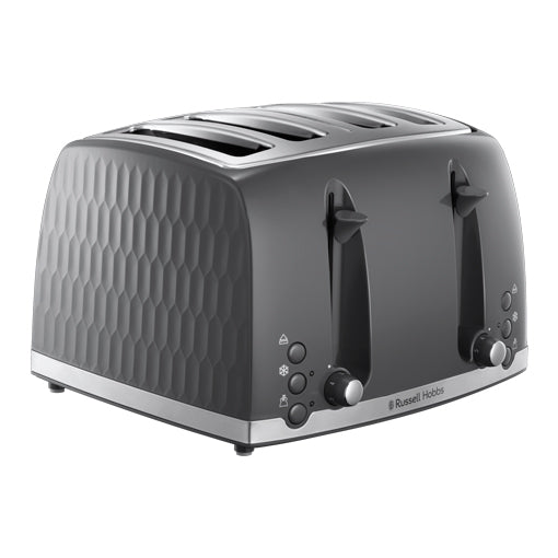 (DNO) HONEYCOMB 4 SLICE TOASTER GREY