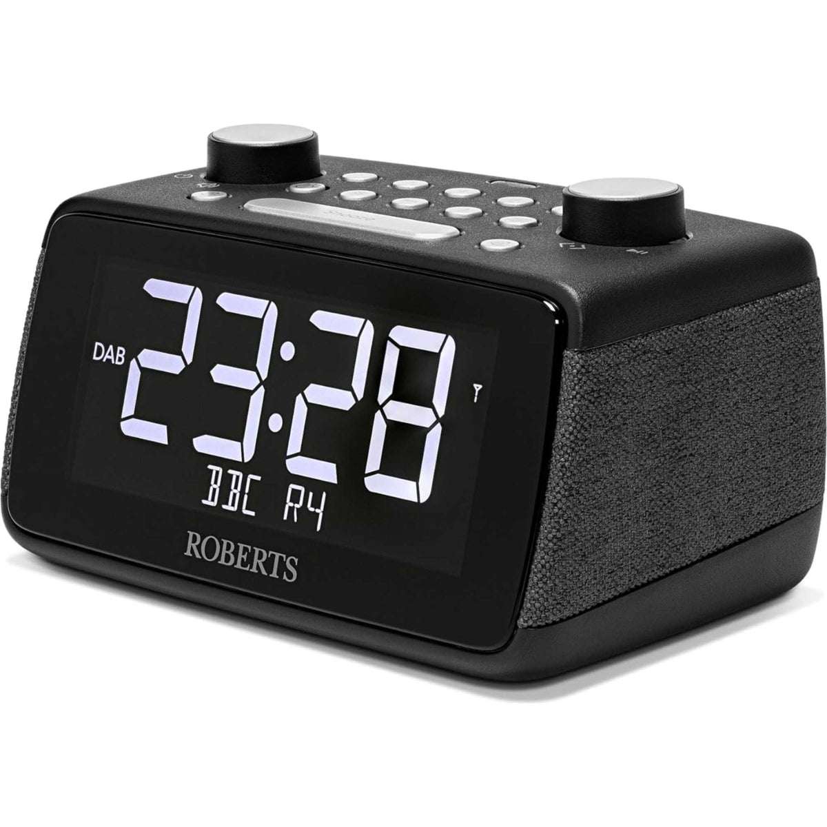 Roberts Ortus 4 FM/DAB/DAB+ Digital Clock Radio with Bluetooth - Black