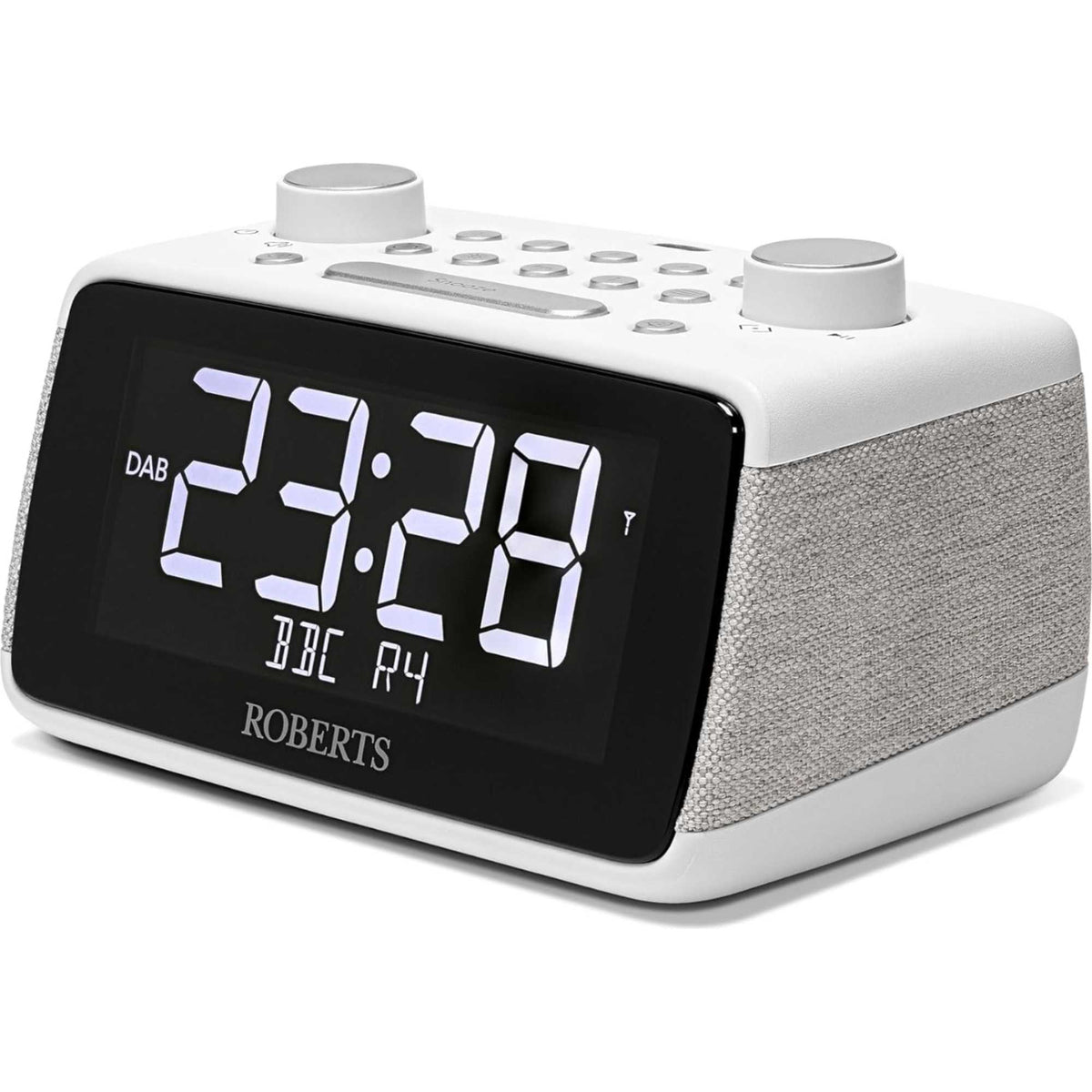 Roberts Ortus 4 FM/DAB/DAB+ Digital Clock Radio with Bluetooth - White