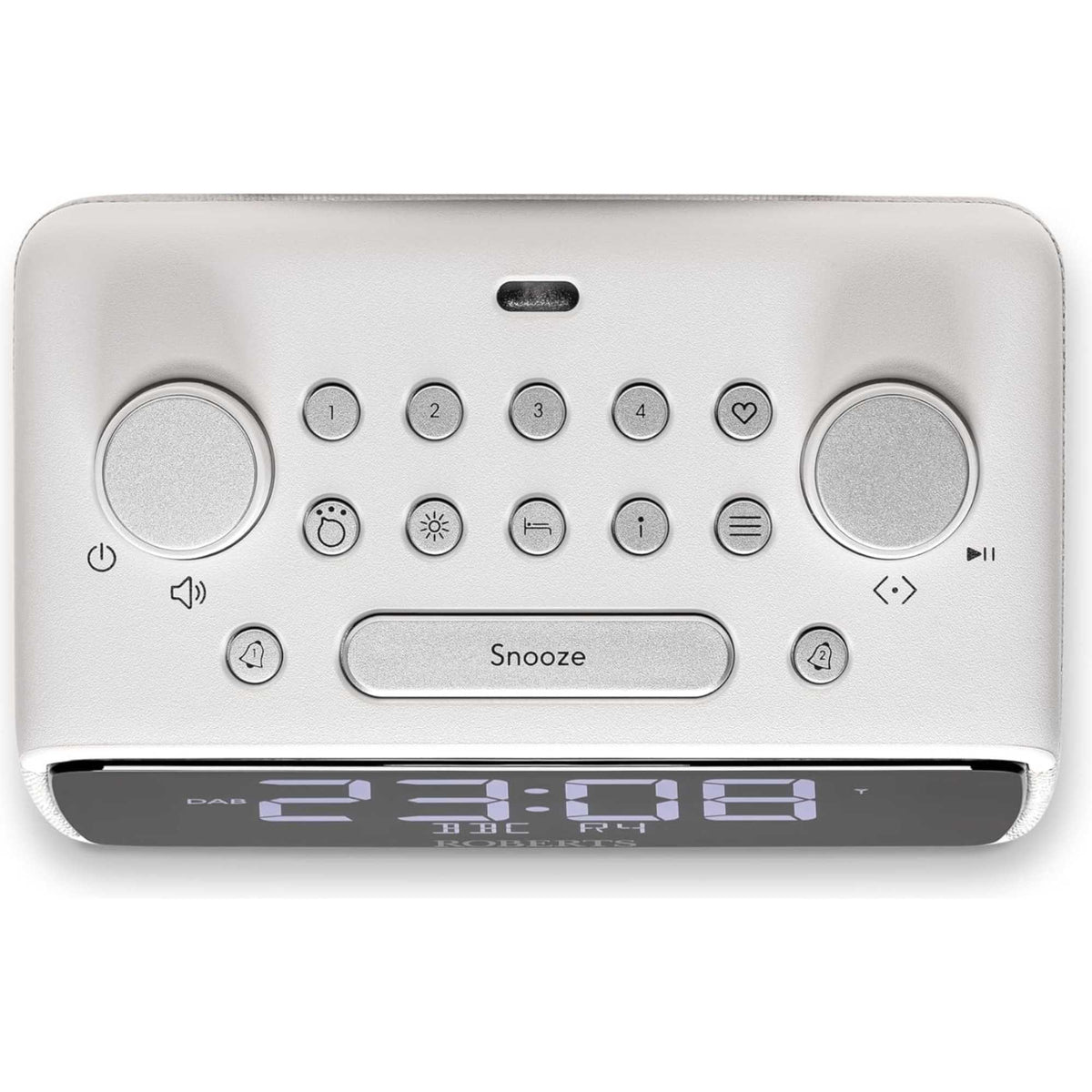 Roberts Ortus 4 FM/DAB/DAB+ Digital Clock Radio with Bluetooth - White