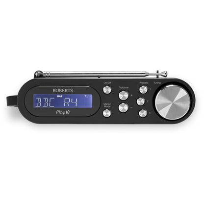 Roberts PLAY10B DAB/DAB+/FM RDS Digital Portable Radio - Black