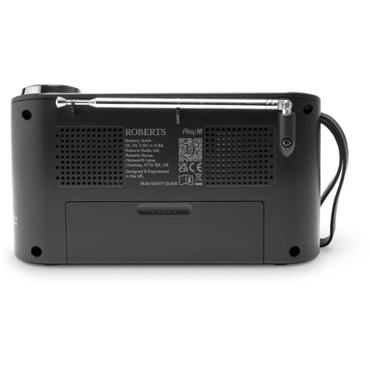 Roberts PLAY10B DAB/DAB+/FM RDS Digital Portable Radio - Black