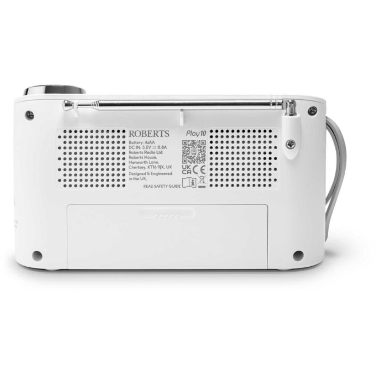 Roberts PLAY10W DAB/DAB+/FM RDS Digital Portable Radio - White