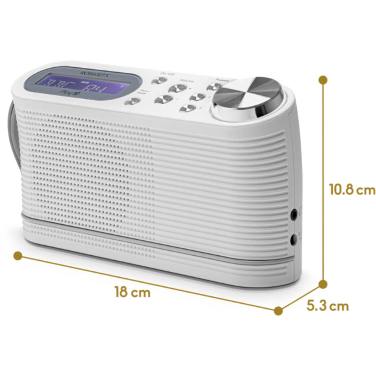 Roberts PLAY10W DAB/DAB+/FM RDS Digital Portable Radio - White