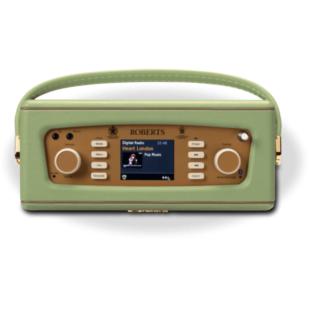 Roberts RD70L 1950s Style Clock Radio - Leaf