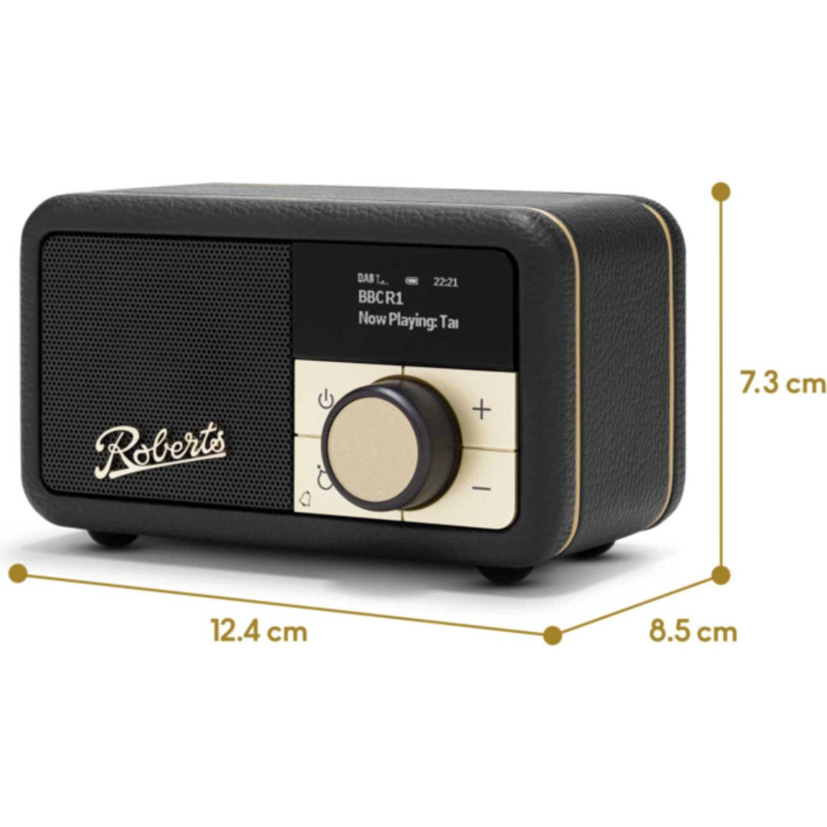 Roberts Revival Petite 2 DAB/DAB+/FM Bluetooth Portable Radio - Black